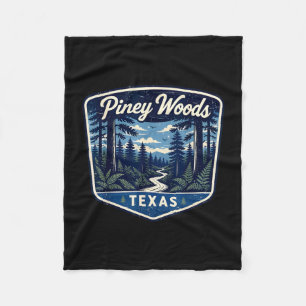 Piney woods texas forest nature hiking outdoors fleece blanket