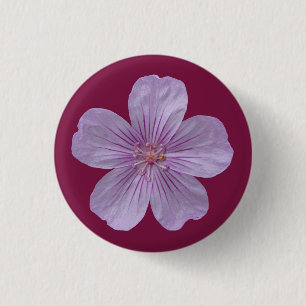 Pineywoods Geranium #1 3 Cm Round Badge