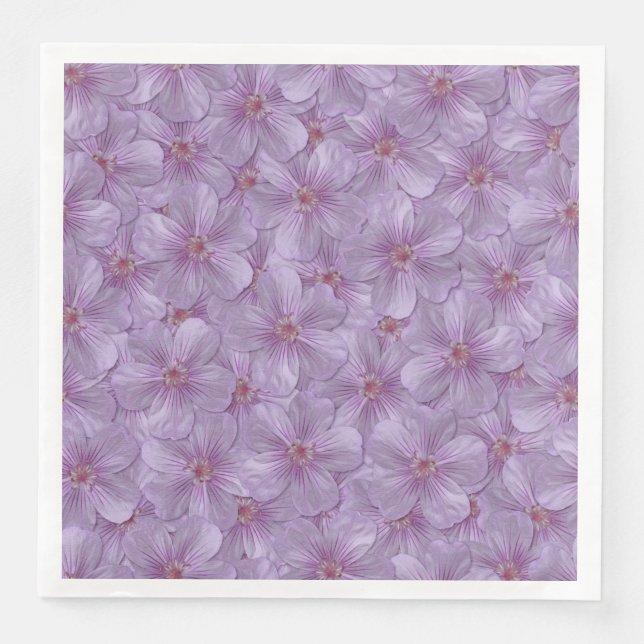 Pineywoods Geranium Seamless Pattern Napkin (Front)