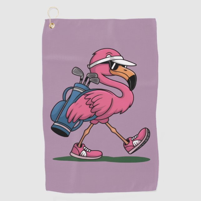 Ping Flamingo Golf Sunglasses Golf Lover  Golf Towel (Front)