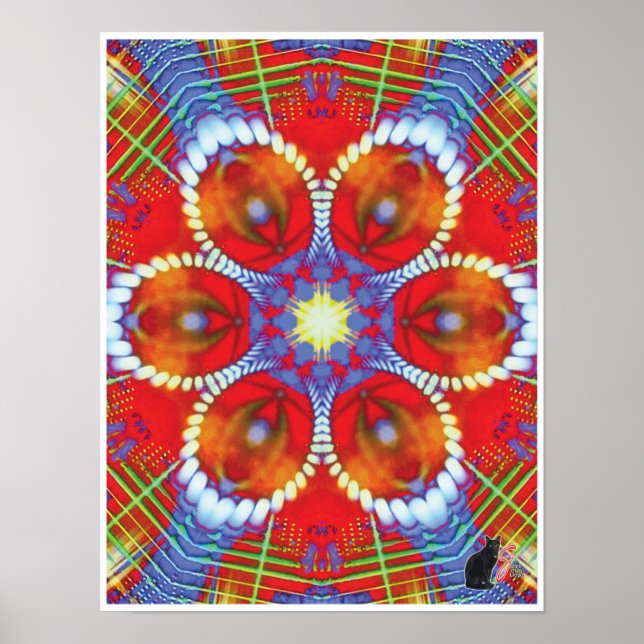 Ping Kinetic Collage Kaleidoscope Poster (Front)