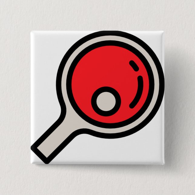 ping-pong 15 cm square badge (Front)