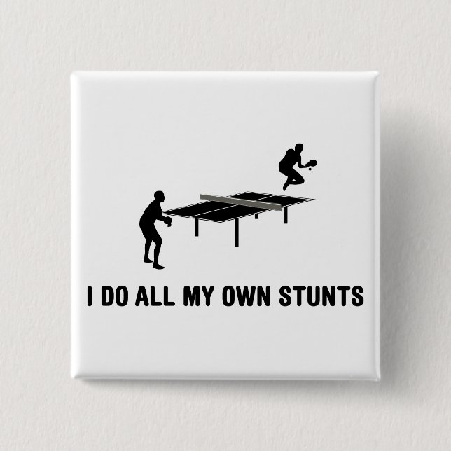 Ping Pong 15 Cm Square Badge (Front)