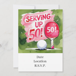 Ping Pong 50th Birthday, Invitation