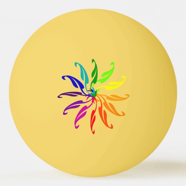 Ping Pong Ball - Colour Wheel Leaves (Front)