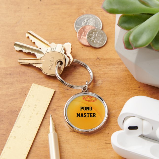 Ping Pong Ball Personalised Keychain (Desk)
