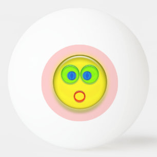 Ping Pong Ball - Surprised Sun Face on Pink