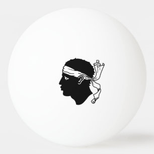 Ping pong ball with Flag of Corsica