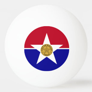 Ping pong ball with Flag of Dallas