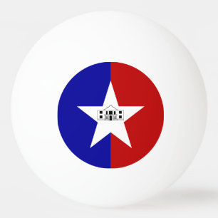 Ping pong ball with Flag of San Antonio
