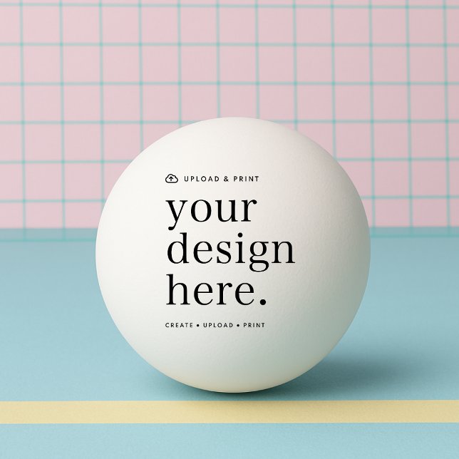 Ping Pong Ball Your Design Upload (Your own ball creation, simply upload your photo or design artwork from Photoshop, Canva & more!)