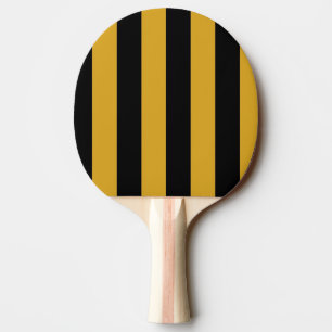Ping Pong Bat/Paddle - Black and Golden Rod Paddle