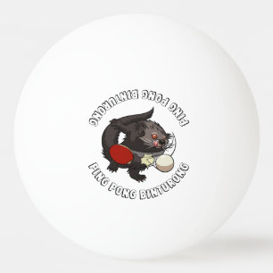 Ping Pong Binturong Table Tennis Player Bearcat Ball