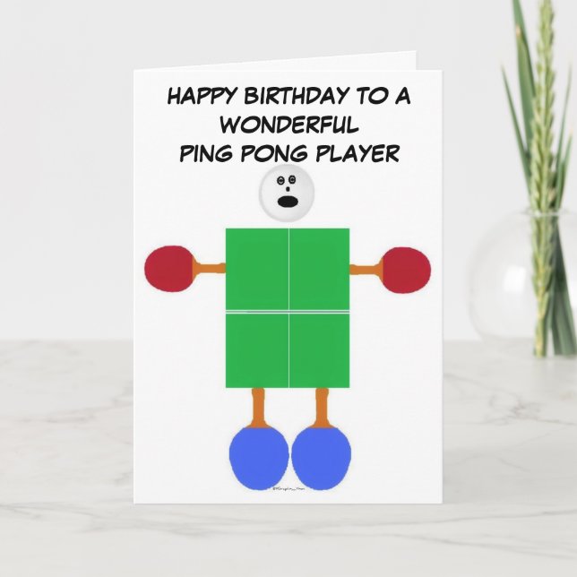 Ping Pong Birthday Card (Front)