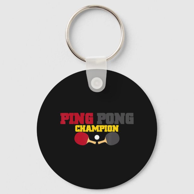 Ping Pong Champion Fun Cute Table Tennis Gift  Key Ring (Front)