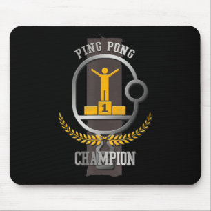 Ping Pong Champion Fun Table Tennis Player Gift  Mouse Pad