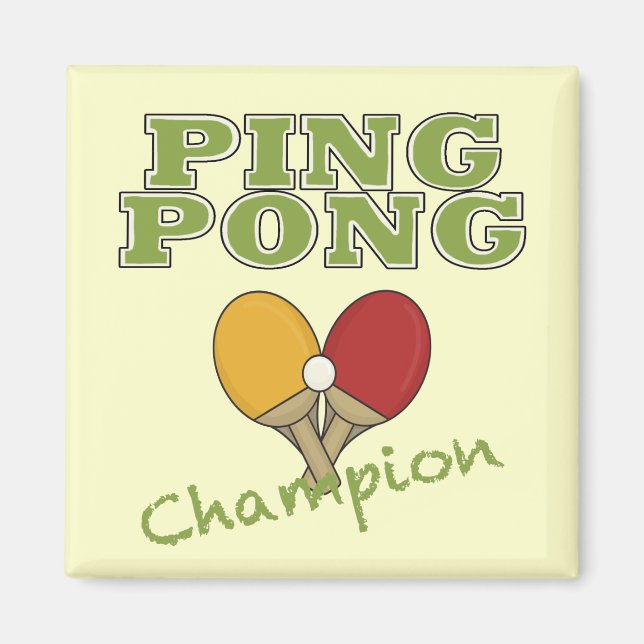 Ping Pong Champion Magnet (Front)