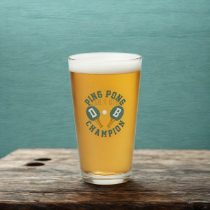 Ping Pong Champion Personalised Pint Glass