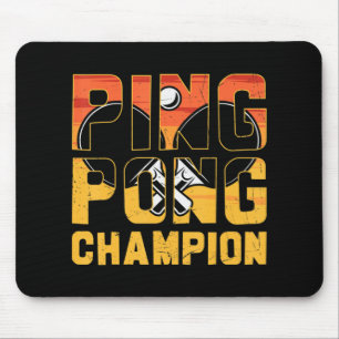 Ping Pong Champion Retro Table Tennis  Mouse Pad