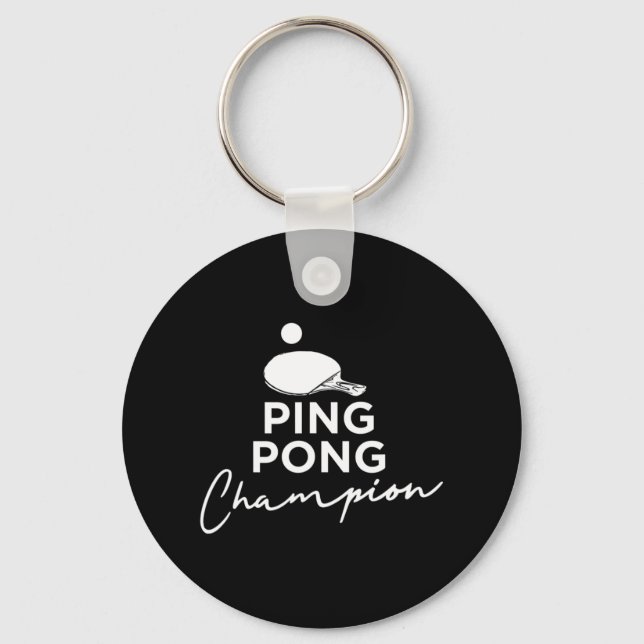 Ping Pong Champion Table Tennis  Key Ring (Front)