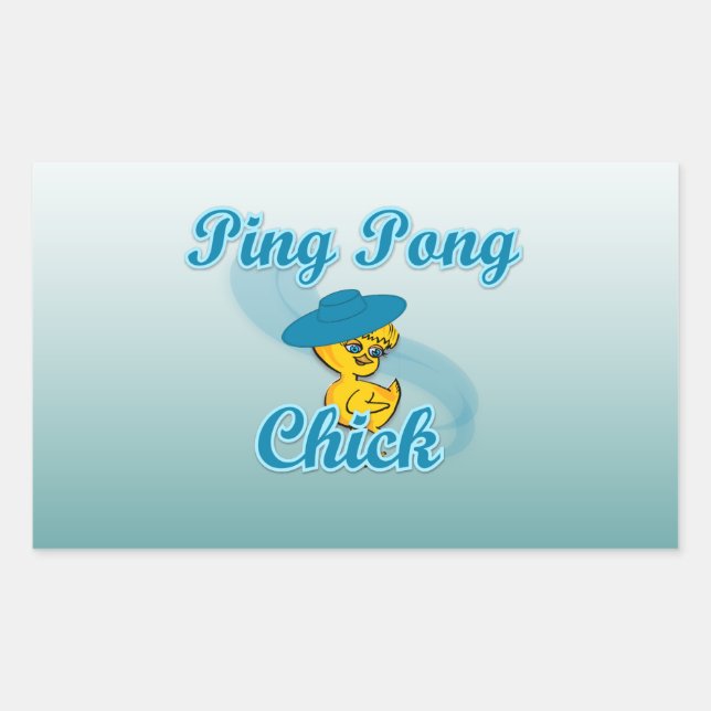 Ping Pong Chick #3 Rectangular Sticker (Front)
