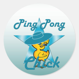 Ping Pong Chick #7 Classic Round Sticker