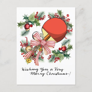 Ping Pong Christmas Holiday  Table Tennis Player