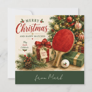 Ping pong Christmas themed Card
