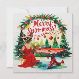 Ping Pong Christmas Themed for Siamese Cat lovers Holiday Card