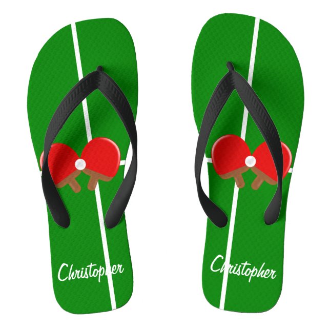 Ping Pong Design Personalised Thongs (Footbed)