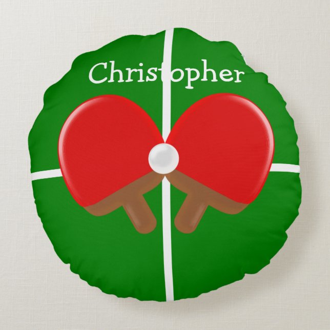 Ping Pong Design Round Cushion (Back)