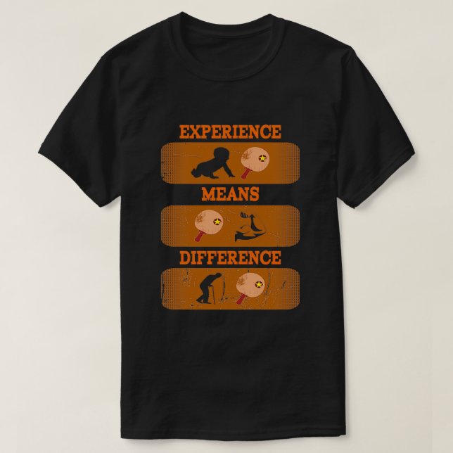 Ping Pong Experience Table Tennis T-Shirt (Design Front)