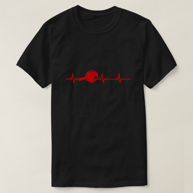 Ping Pong Hearbeat table tennis gift idea men wome T-Shirt (Design Front)