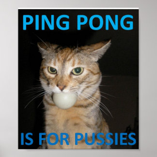 Ping Pong Is For Pussies Poster