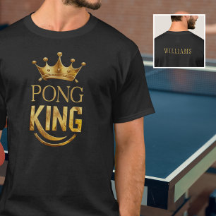 Ping Pong King Gold Crown Personalized T-Shirt