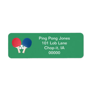 Ping Pong Labels