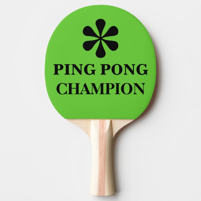 Ping Pong Master Champion Funny Text Humour Ping Pong Paddle (Front)