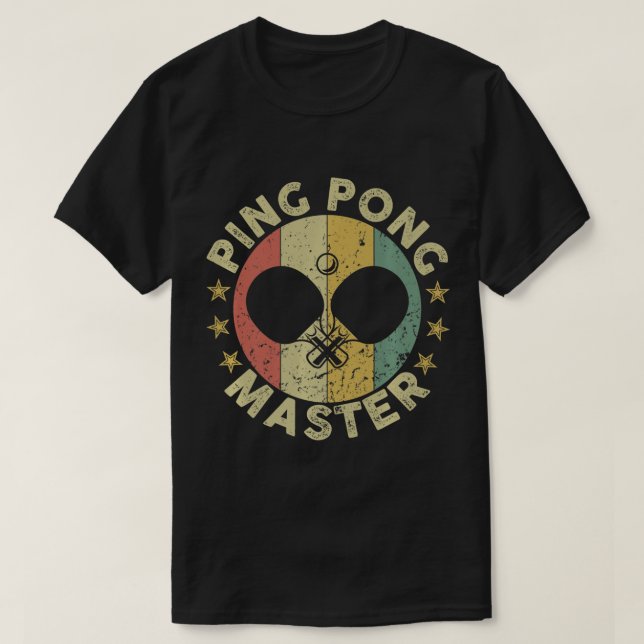 Ping Pong Master Champion Table Tennis Coach Paddl T-Shirt (Design Front)