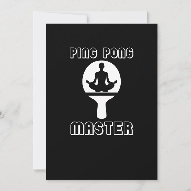 Ping Pong Master Great Table Tennis Invitation (Front)