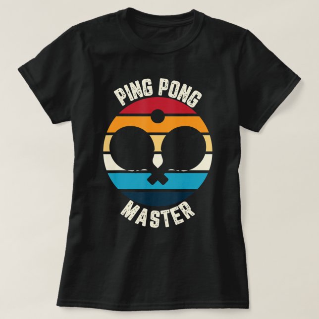Ping Pong Master Table Tennis T-Shirt (Design Front)