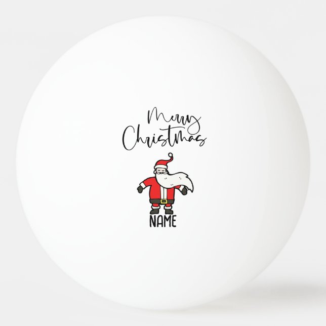Ping pong Merry Christmas wit Santa Claus  Ball (Front)