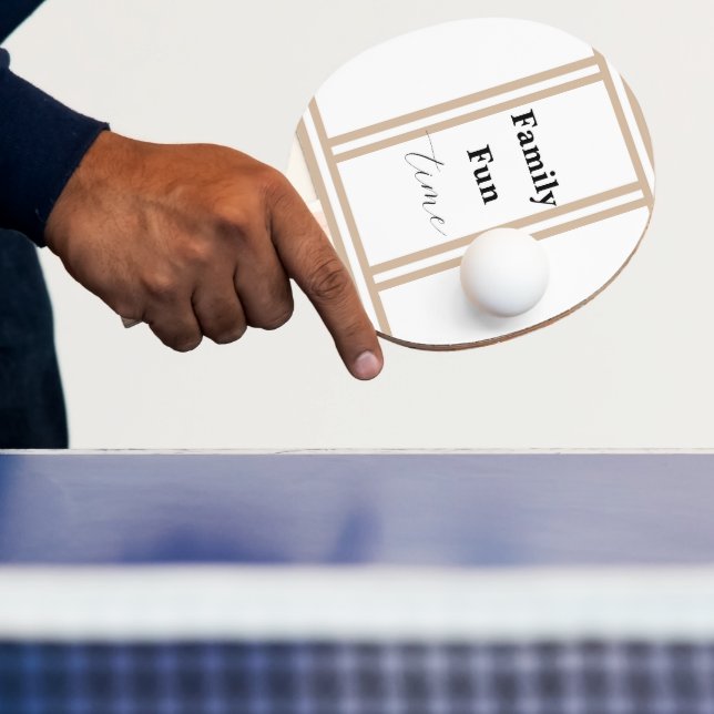 Ping Pong Paddle Beige & White Stripe (Insitu)