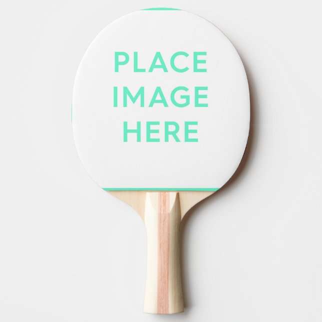 Ping Pong Paddle, Black Rubber Back Paddle (Front)
