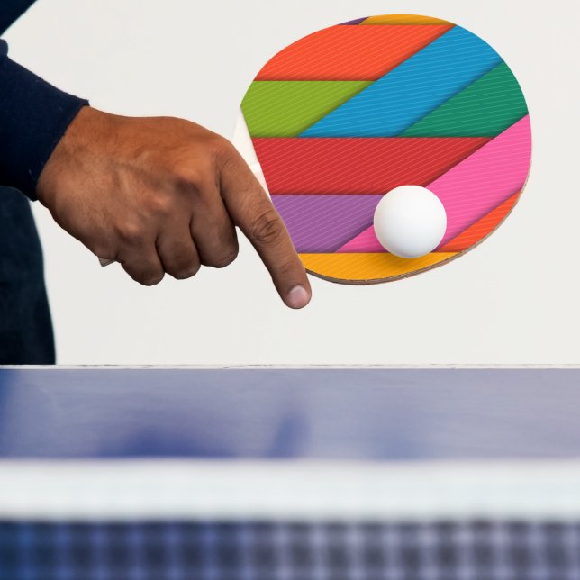 Ping Pong Paddle Colourful  (Insitu)