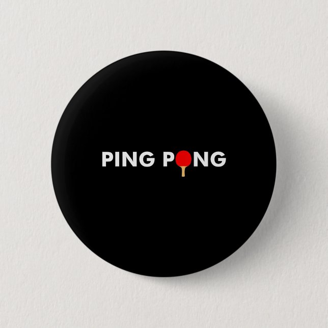 Ping Pong Paddle  for Table Tennis 6 Cm Round Badge (Front)
