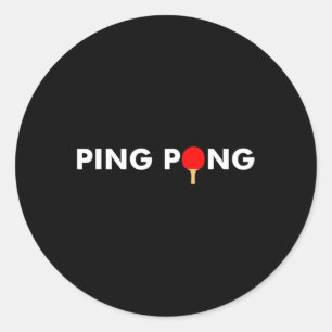 Ping Pong Paddle  for Table Tennis Classic Round Sticker