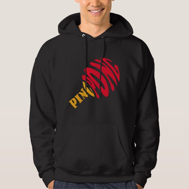 Ping Pong Paddle - Funny Table Tennis Player Hoodie (Front)