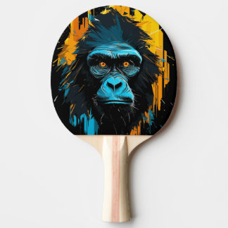 Ping Pong Paddle Gorilla Face Drawing