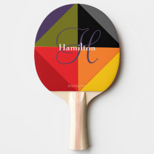 Ping-Pong Paddle - HAMbyWG - Colourful Geometric
