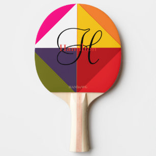 Ping-Pong Paddle - HAMbyWG -  Colourful Geometric